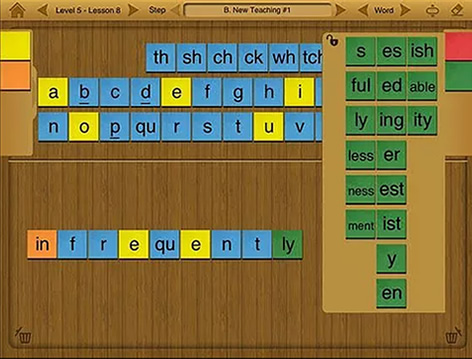 Tablet Screen Showing Barton Session in Progress